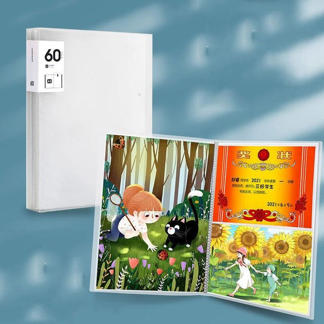 Yuyongzhi Diamant-Malerei Aufbewahrungsbuch mit 60 Seiten, Transparentes Album zur Sammlung von Kunstwerken, Farbe: Weiß - Bild 1
