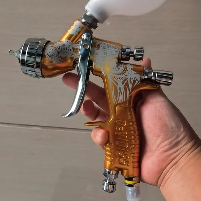 DEVIDISS GTE Pro TE20 Lite HVLP-Spritzpistole in Gold mit 1,3 mm Düse für Autolacke - Bild 1