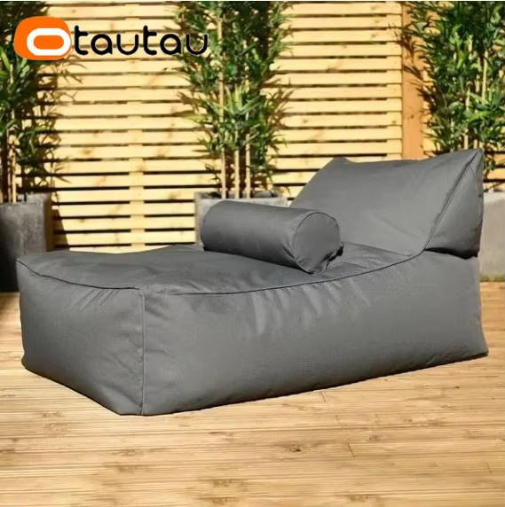 OTAUTAU Outdoor Oxford Sitzsack Liegebezug SF482 aus Polyester in Beige oder Grau - Bild 6