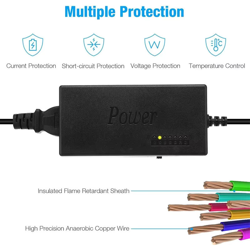 SHOYEE Universelles Laptop-Stecker-Set mit DC-Eingang, 34-teilig, Anschlussspitzen in Schwarz - Bild 2