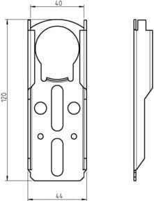 Rademacher Gegenlager Fertigkasten 4020 Breite: 120,0 cm, Tiefe: 44,0 cm - Bild 1