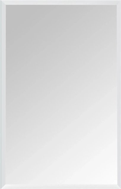 Relaxdays Wandspiegel aus Glas mit Facettenschliff, Transparent, Rahmenlos, B: 40 cm, H: 60 cm - Bild 1