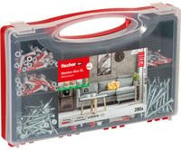Fischer Meister-Box XL Befestigungsset mit Schrauben und Dübeln, transparent - Bild 1