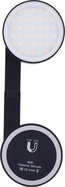 Koogeelife Magnetisches Selfie-Handylicht in Schwarz mit faltbarem doppelseitigem LED-Fülllicht und einstellbarer Farbtemperatur 2500K-6500K - Bild 1