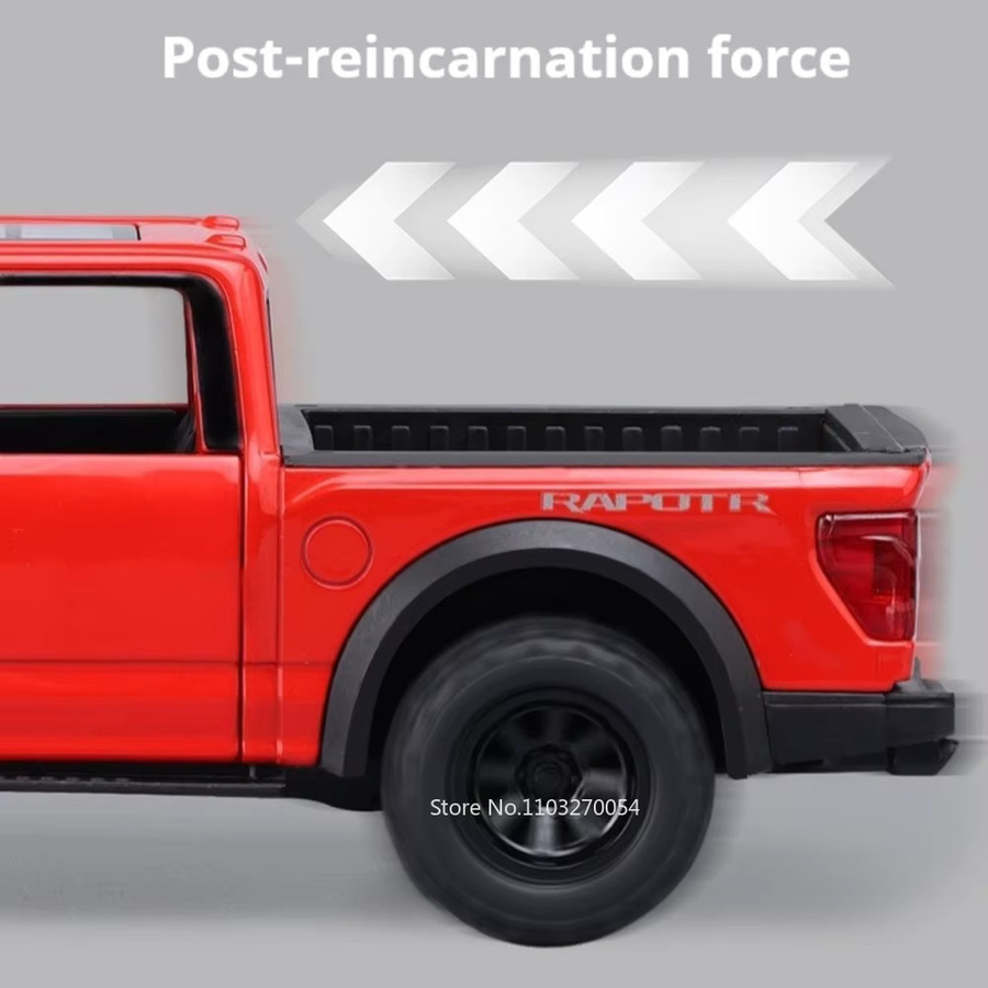 MAKEDA F150 Hilux, Spielzeugauto, 1:32, mit Licht und Sound, Metall - Bild 2