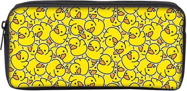 Einlagiges Federmäppchen Gelbe Ente von Fancy Style Studio in Gelb, B/T/H: 23 x 23 x 6 cm - Bild 1