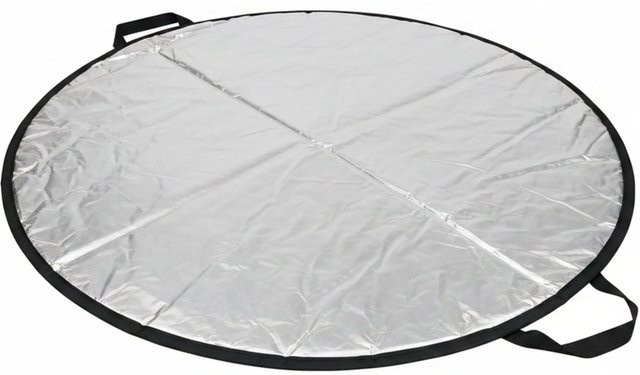 Relaxdays Brandschutzmatte aus Glasfaser in Schwarz und Silber, hitzebeständig, Durchmesser: 100 cm - Bild 1