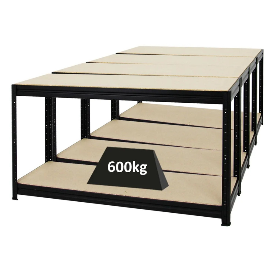 PROREGAL Werkbank Dino höhenverstellbar, Schwarz, H x B x T: 90 x 160 x 60 cm - Bild 2