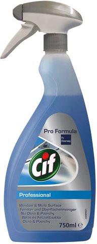 Cif Professional Pro Formula Fenster- und Oberflächenreiniger mit Pumpe, Blau, 750 ml - Bild 1