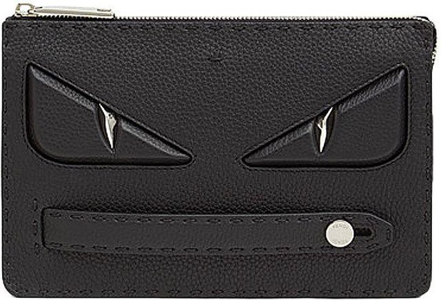 Fendi Clutch, Kalbsleder, Schwarz, Herren - Bild 1