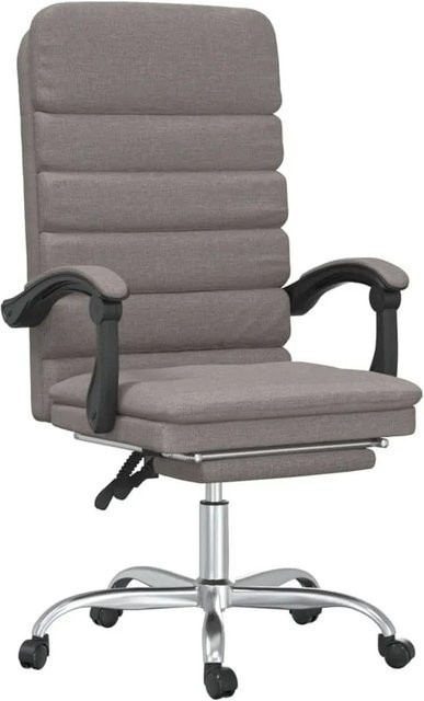vidaXL Bürostuhl mit Massagefunktion in Taupe aus Stoff, höhenverstellbar und drehbar - Bild 1