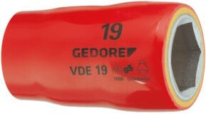 Gedore VDE-Steckschlüsseleinsatz 1/2 Zoll 6-kant 19 mm in Rot - Bild 1