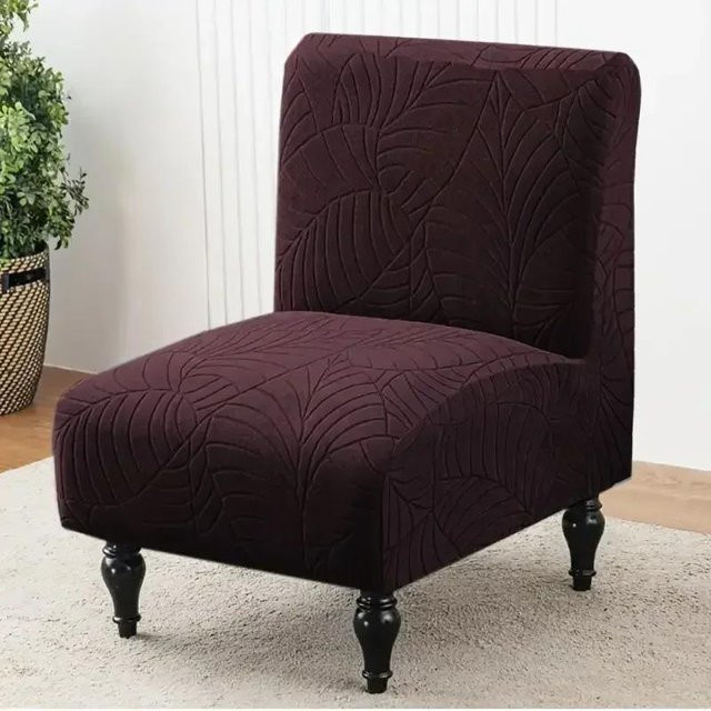 Bestbags Jacquard Sesselbezug ärmellos in Lila, elastischer Stretch-Möbelschutz aus Polyester, abnehmbar und rutschfest - Bild 1