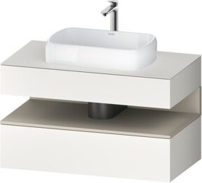 Duravit Waschtischunterschrank Qatego in Weiß mit einer Schublade, B/T/H: 100 x 55 x 60 cm - Bild 1
