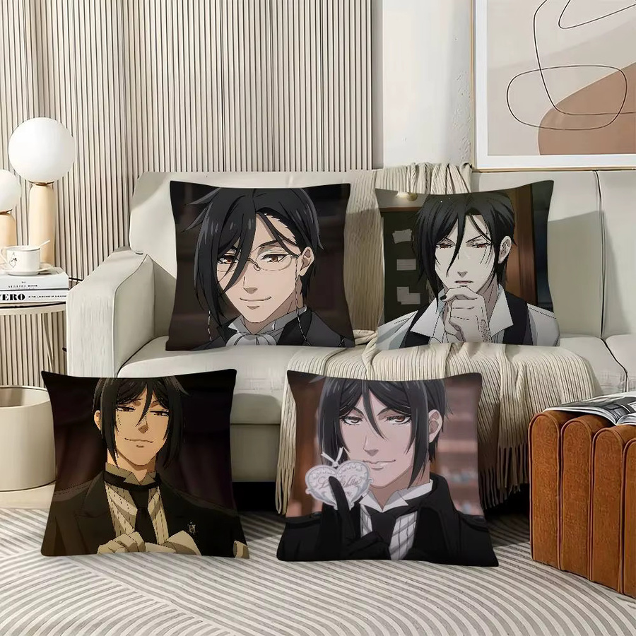 Kayou Black Butler Sebastian Michaelis Kissenbezug quadratisch B/B/H: 40 x 40 x 40 cm - Bild 2
