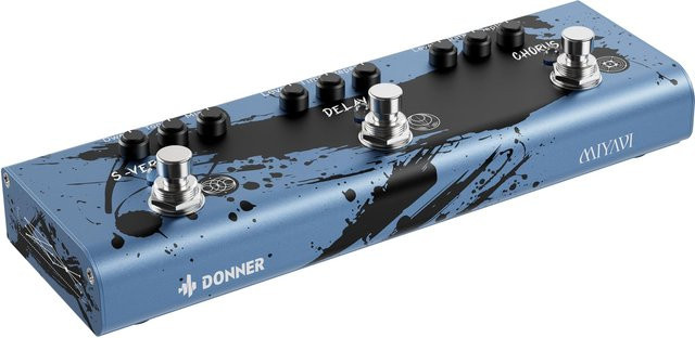 Donner MIYAVI Dimension Weaver 3-in-1 Gitarreneffekte Pedal mit Chorus, Delay und Hall in Grau - Bild 1