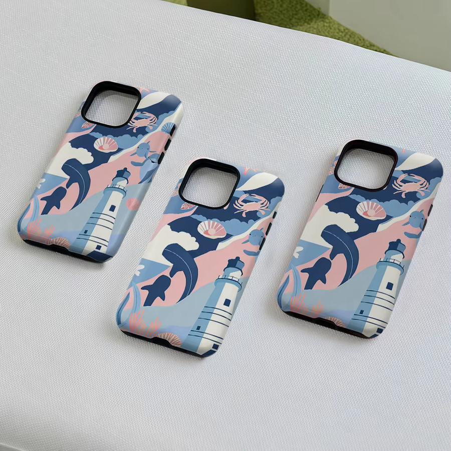 Potdemiel Aurea Case Matte Bumper MagSafe kompatible stoßfeste iPhone Hülle aus hartem PC in Rosa und Blau - Bild 4