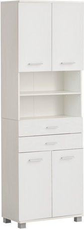 Schildmeyer Palermo Hochschrank für das Badezimmer, mattweiß, B/T/H: 59,8 x 32,6 x 180,9 cm - Bild 1