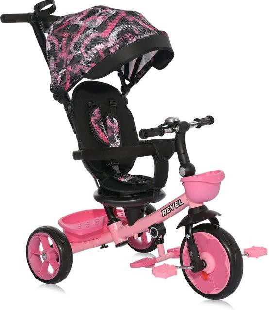 Lorelli Revel 3 in 1 Dreirad mit Lenkstange rosa - Bild 1