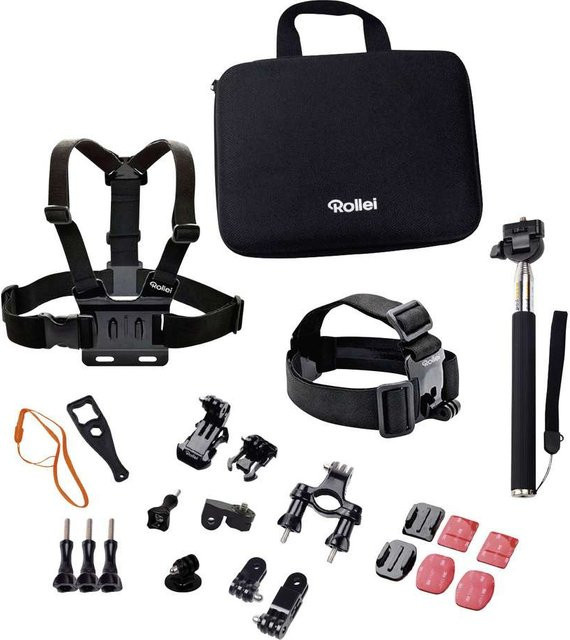 Rollei Actioncam Zubehörset Outdoor in Schwarz für Rollei Actioncams und GoPro HERO Modelle - Bild 1