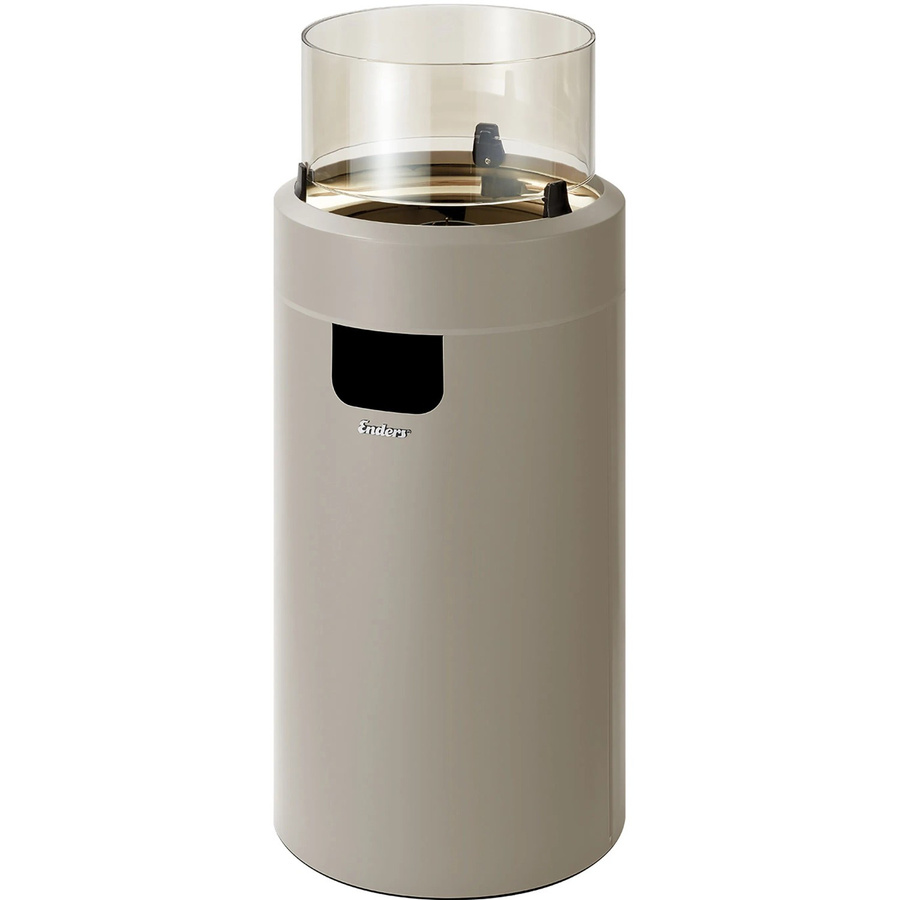 Enders Nova LED M Gas-Feuerstelle Säule in Taupe-Gold mit Ambientebeleuchtung und feuerfestem Glas-Zylinder - Bild 2