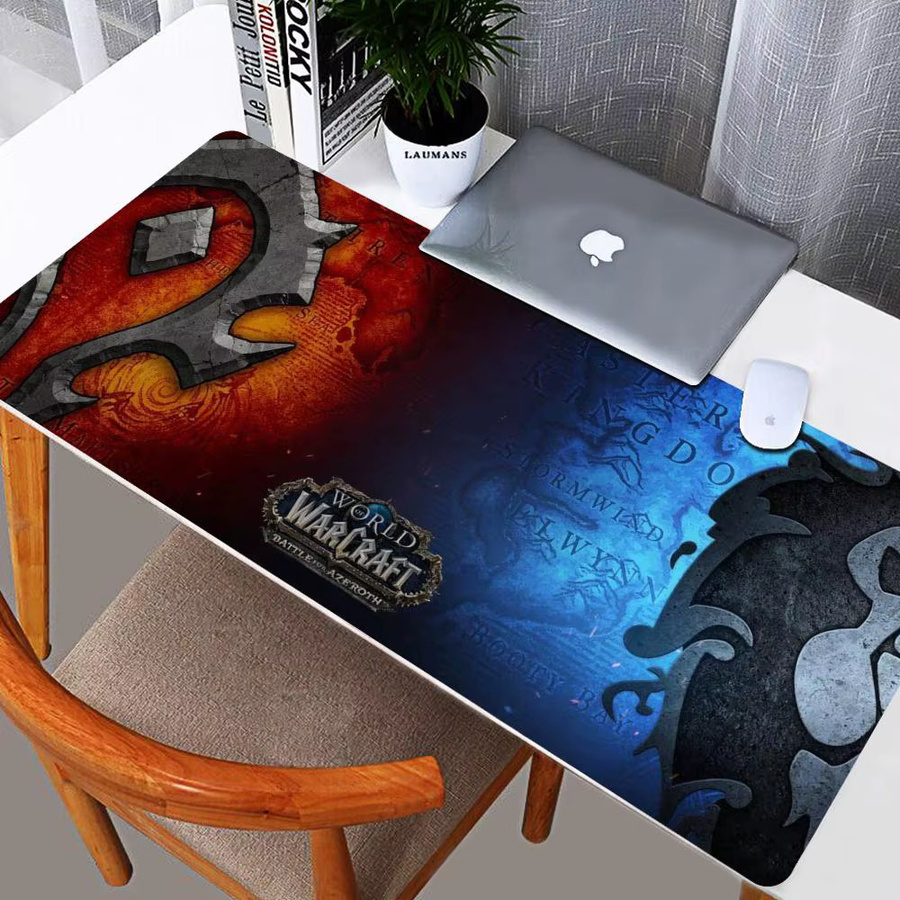 Natural Horde Alliance Mauspad aus Gummi für World of Warcraft Gaming, große Schreibtisch-Tastaturmatte mit Speed Locking Edge - Bild 1