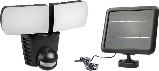 Vente-unique Lyra Solar LED Outdoor Scheinwerfer mit Bewegungssensor Schwarz IP44 - Bild 1