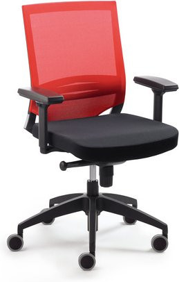 Mayer Sitzmöbel Drehstuhl 2475 in Rot mit Armlehnen und Rollen, B: 65 cm, H: 60 cm - Bild 1