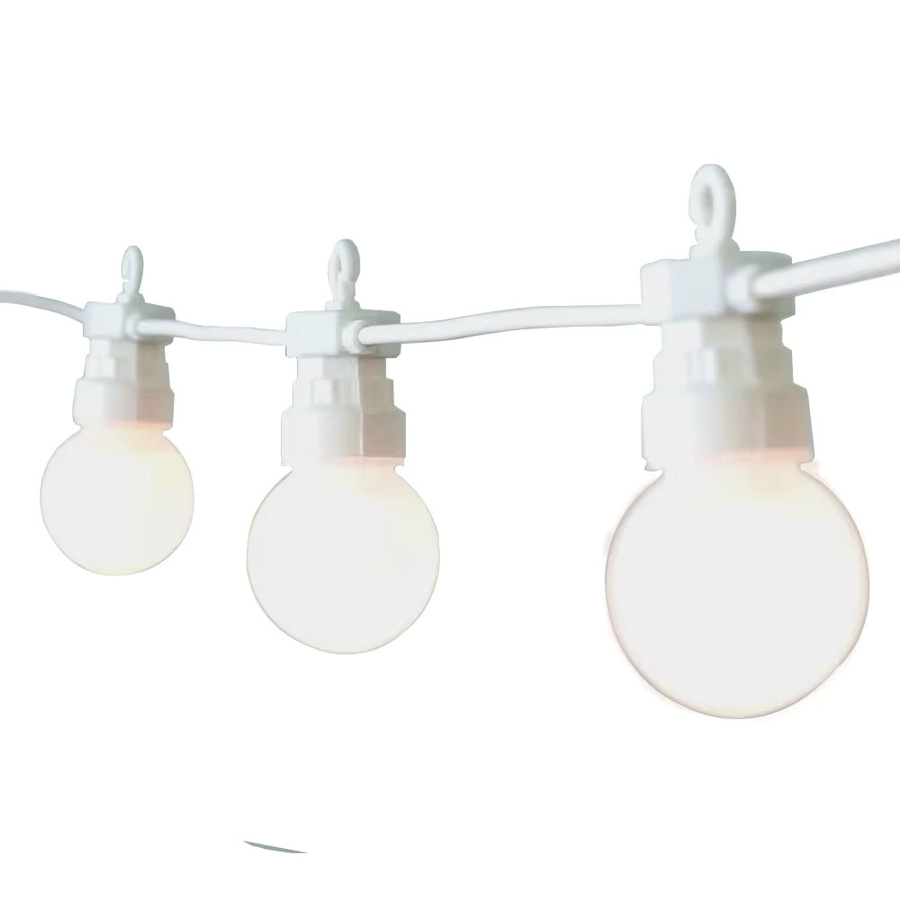 LED Milchkugel Lichterkette G50 in Weiß mit IP65 Schutz für Indoor und Outdoor Dekorationen bei Hochzeiten oder Partys - Bild 4