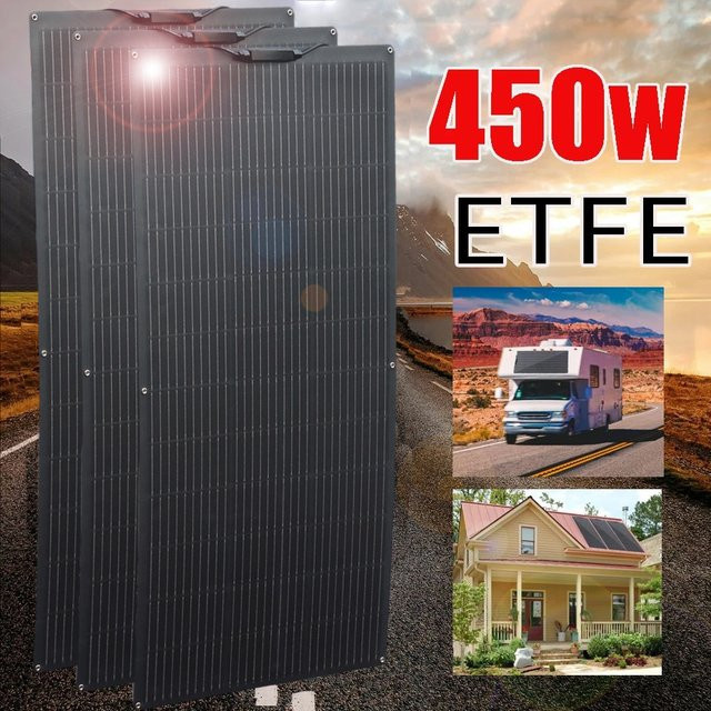 xinpuguang ETFE Solarpanel 12V Komplettset mit 23 % Hocheffizienz und Solarbatterieladegerät für Zuhause, Auto, Wohnmobil, Boot und Wohnwagen - Bild 1