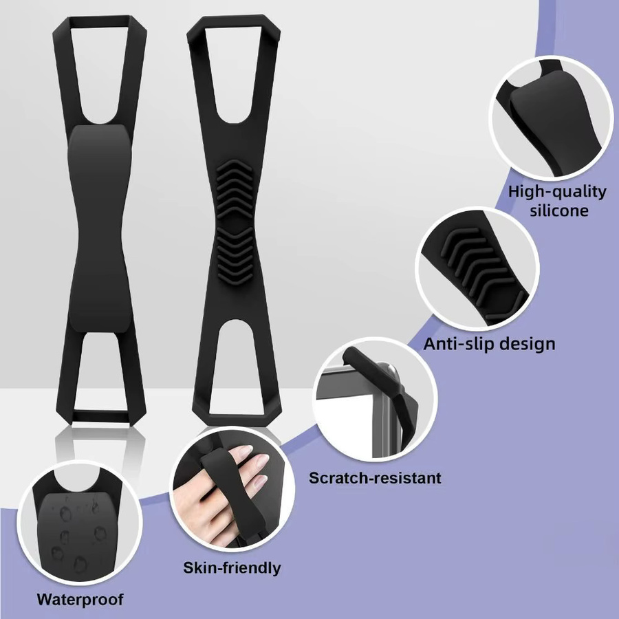 Ergonomische Silikon-Handschlaufe in Pink für Tablets und eReader von 6 bis 10 Zoll, rutschfester Halter für Kindle, Kobo, Boox und Lenovo - Bild 4