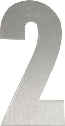 SÜDMETALL Hausnummer 2 aus Edelstahl in Silber - Bild 1