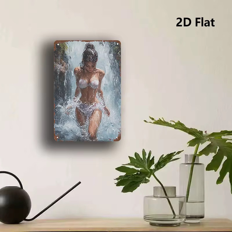 HELLOYOUNG Metallschild Splash Beauty Wasserfall Wanddekoration, B: 20,3 cm, H: 30,5 cm, Mehrfarbig - Bild 2