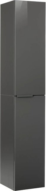 Fackelmann Bad-Hochschrank Luna in Anthrazit mit Soft-Close-Türen, B/T/H: 30 x 31,8 x 162 cm - Bild 1