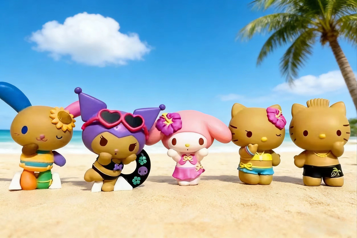 Sanrio Kuromi Sommerurlaub Blind Box, Puppe, Schwarz, Bunt / Mehrfarbig - Bild 2