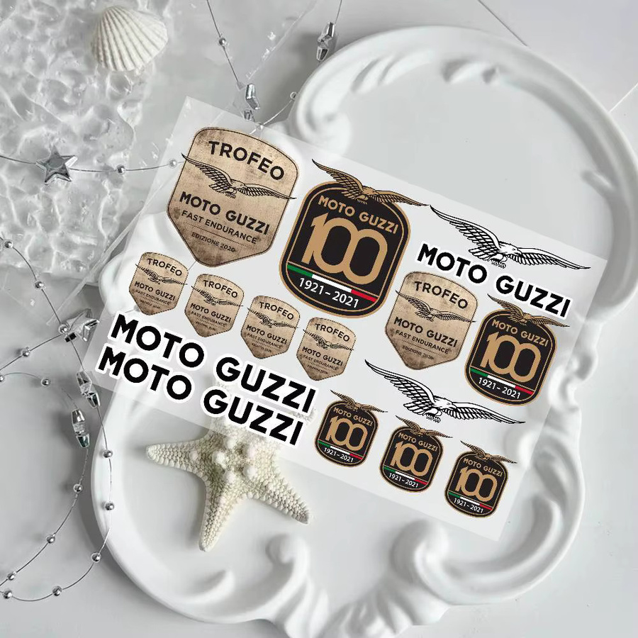 M-Moto G-Guzzi Vinyl-Aufkleber für Motorrad, Auto und Laptop, Breite: 20,0 cm, Höhe: 20,0 cm - Bild 2