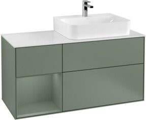 Villeroy & Boch Waschtischunterschrank Finion mit Abdeckplatte in Weiß, Breite: 120 cm, Höhe: 50,1 cm, Tiefe: 50,1 cm - Bild 1