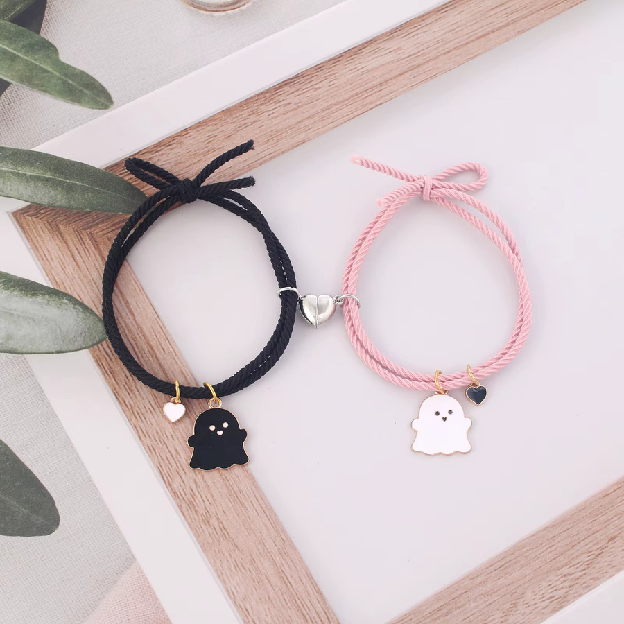 RINHOO FRIENDSHIP Armband, Herz Magnetisch, Geflochtenes Seil, Unisex - Bild 1