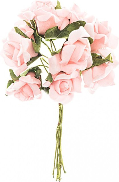 idee. Creativmarkt Rosenköpfe Rosa, 10 Stück - Bild 1