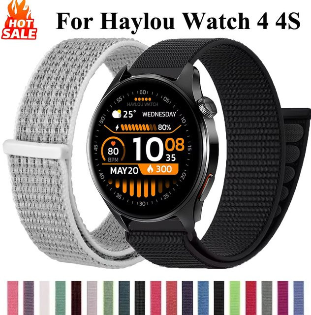Haylou Uhrenarmband Textil/NATO, Schwarz, Unisex - Bild 1