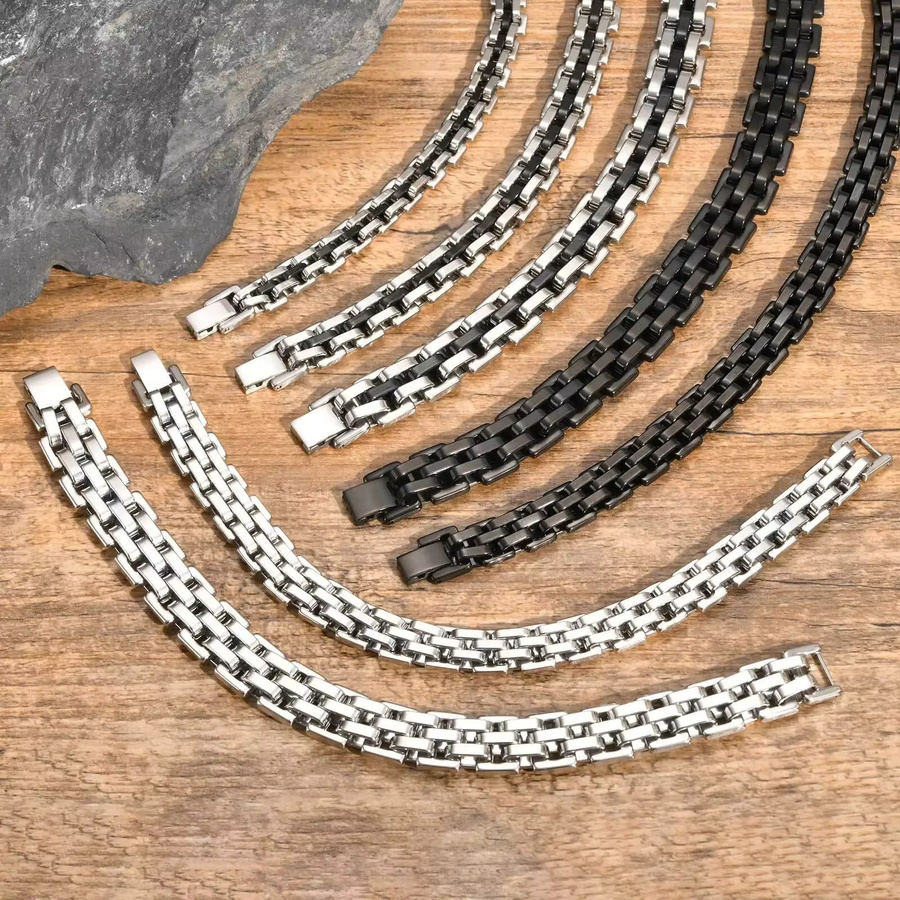 Vnox Uhrenarmband Edelstahl, Silber, Herren - Bild 5