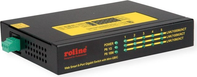ROLINE Gigabit Ethernet Netzwerk-Switch mit Power over Ethernet (PoE) in Schwarz (21.13.1162) - Bild 1