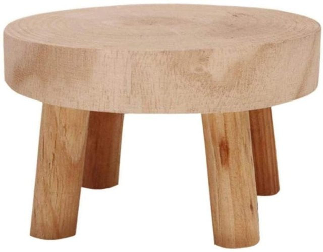 CosyHome Zimmerpflanzenständer aus Holz in Beige im rustikalen Design - Bild 1