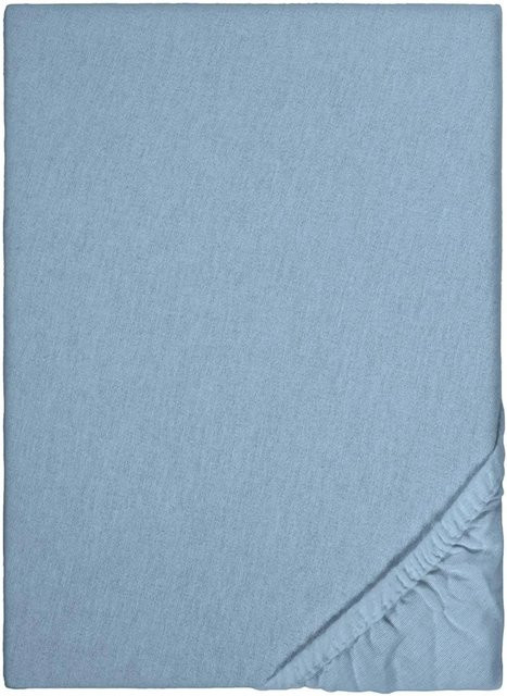 Matratzen Discount Spannbetttuch aus Baumwolle und Polyester, Farbe: Grau/Silber, B/T: 180 x 200 cm - Bild 1
