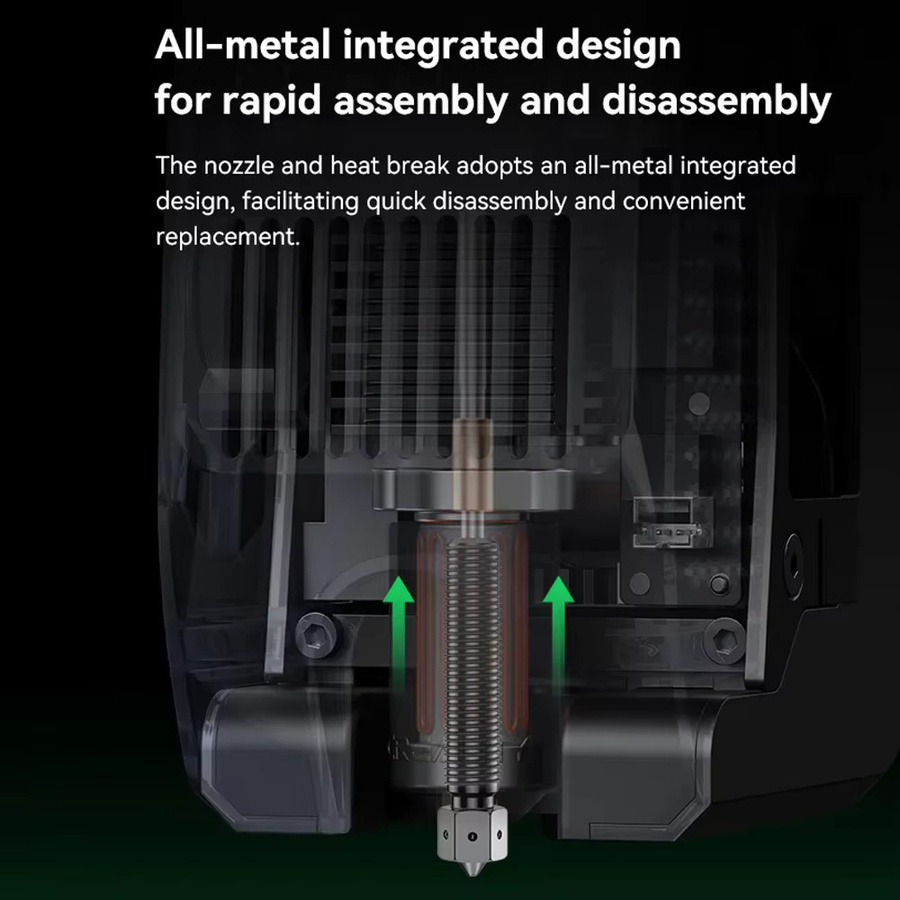 Creality E3D-Obxidian High Flow Düsenbaugruppe für K2 Plus und K2-Serie 3D-Drucker, erhältlich in 0,4 mm, 0,6 mm oder 0,8 mm - Bild 2