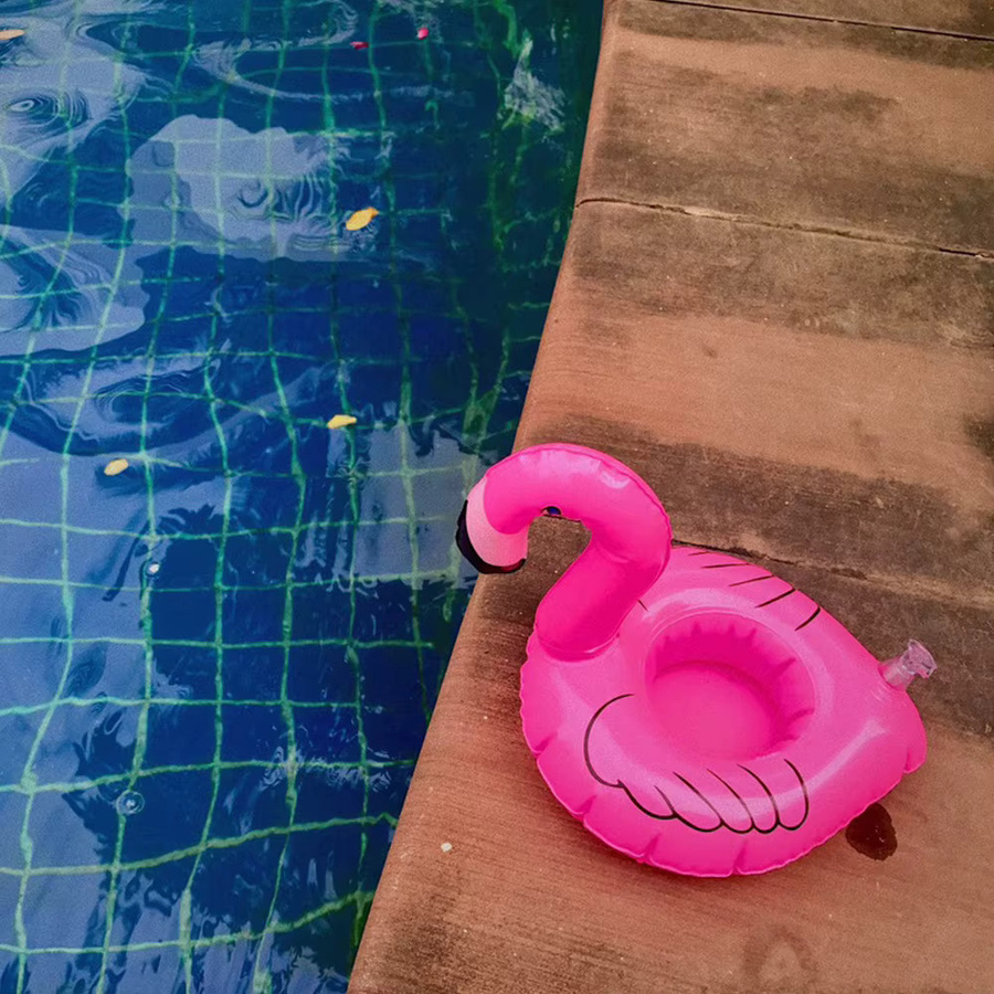 Aufblasbarer Getränkehalter in Pink für Pool und Strand - Bild 1