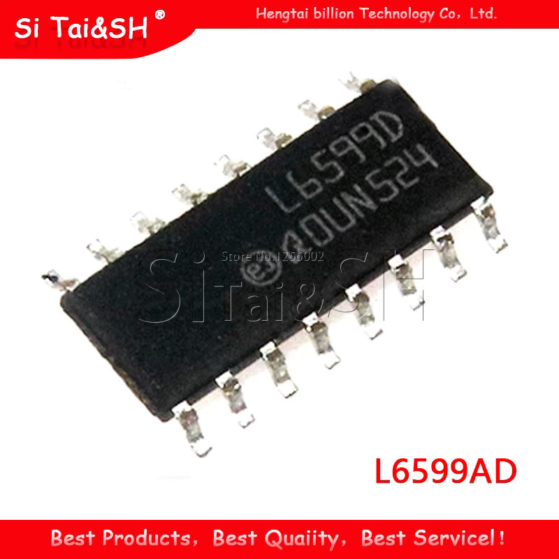 Si Tai&SH L6599ADTR L6599AD L6599A L6599 SOP-16 IC-Baustein in Schwarz, 5er-Set - Bild 2