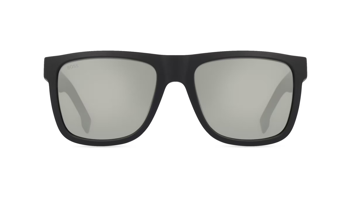 Hugo Boss 1647/S Sonnenbrille, Herren, Vollrand, Quadratisch, Kunststoff, schwarz, grau, silber - Bild 1