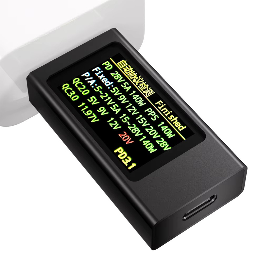 Diymore KWS-X1 Typ C Tester Voltmeter Amperemeter zur Schnelllade Erkennung und Kapazitätsmessung in Schwarz - Bild 4