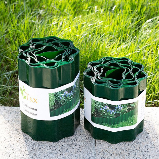 JETTING Gartenrasenkantenzaun aus Kunststoff in Grün, flexibler Rasenkantenstreifen für den Außenbereich, Höhe: 10 cm, 15 cm oder 20 cm - Bild 1